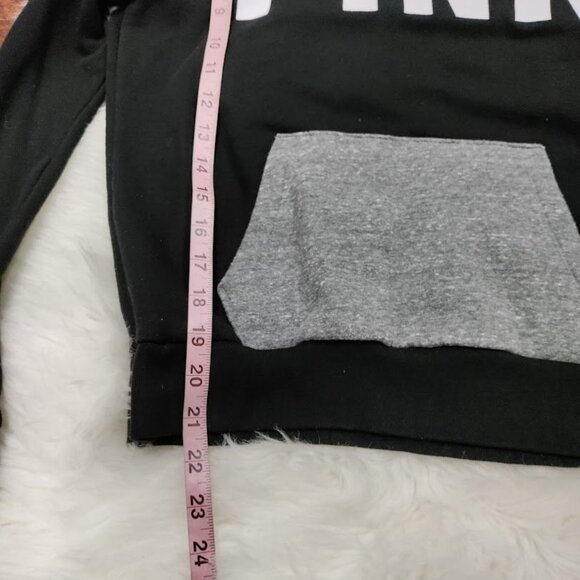 PINK Victoria's Secret Yoga Twee Y2K Hoodie & Low Waist Leggings Set Black Small - Picture 14 of 16